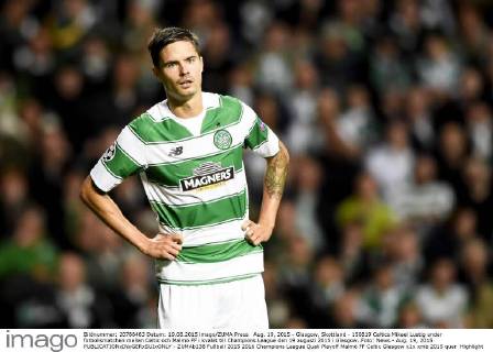 Aug. 19, 2015 - Glasgow, Skottland - 150819 Celtics Mikael Lustig under fotbollsmatchen mellan Celtic och Malmö FF i kvalet till Champions League den 19 augusti 2015 i Glasgow..Foto: News - Aug. 19, 2015 - ZUMAb138