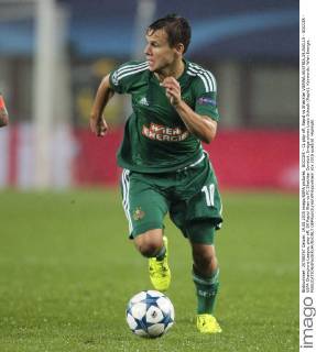 SOCCER - CL play off, Rapid vs Shakhtar VIENNA,AUSTRIA,19.AUG.15 - SOCCER - UEFA Champions League, play off, SK Rapid Wien vs FC Shakhtar Donetsk. Image shows Louis Schaub (Rapid). Keywords: Wien Energie. GEPAxpictures xPhilippxBrem