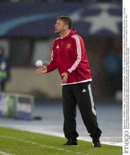 SOCCER - CL play off, Rapid vs Shakhtar VIENNA,AUSTRIA,19.AUG.15 - SOCCER - UEFA Champions League, play off, SK Rapid Wien vs FC Shakhtar Donetsk. Image shows head coach Zoran Barisic (Rapid). Keywords: Wien Energie. GEPAxpictures xPhilippxBrem