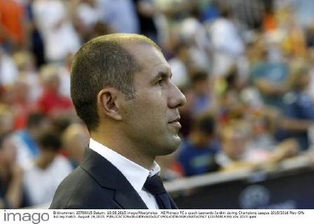AS Monaco FC s coach Leonardo Jardim during Champions League 2015 2016 Play-Offs 1st leg match. August 19,2015. (2015081934)