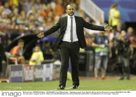Valencia s coach Nuno Espirito Santo during Champions League 2015 2016 Play-Offs 1st leg match. August 19,2015.  (2015081965)
