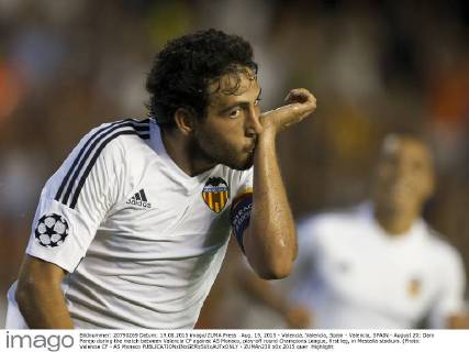 Aug. 19, 2015 - Valencia, Valencia, Spain - Valencia, SPAIN - August 20: Dani Parejo during the match between Valencia CF against AS Monaco, play-off round Champions League, first leg, in Mestalla stadium. (Photo: Valencia CF - AS Monaco - ZUMAn230