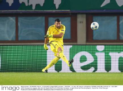 SOCCER - CL play off, Rapid vs Shakhtar VIENNA,AUSTRIA,19.AUG.15 - SOCCER - UEFA Champions League, play off, SK Rapid Wien vs FC Shakhtar Donetsk. Image shows Jan Novota (Rapid). Keywords: Wien Energie. GEPAxpictures xChristianxOrt