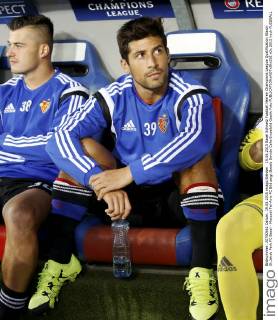19.08.2015 Basel Schweiz Fussball Herren Champions League Qualifikation Staion St.Jakob Park FC Basel - Maccabi Tel-Aviv FC Bild zeigt Basels Davide Calla Einzelbild Gestik Foto