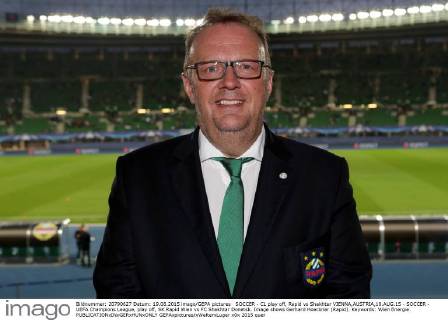 SOCCER - CL play off, Rapid vs Shakhtar VIENNA,AUSTRIA,19.AUG.15 - SOCCER - UEFA Champions League, play off, SK Rapid Wien vs FC Shakhtar Donetsk. Image shows Gerhard Hoeckner (Rapid). Keywords: Wien Energie. GEPAxpictures xWalterxLuger