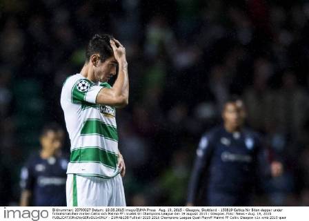 Aug. 19, 2015 - Glasgow, Skottland - 150819 Celtics Nir Biton deppar under fotbollsmatchen mellan Celtic och Malmö FF i kvalet till Champions League den 19 augusti 2015 i Glasgow..Foto: News - Aug. 19, 2015 - ZUMAb138