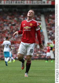 Wayne Rooney of Manchester United ManU looks dejected - Manchester United vs. Newcastle United - Barclay s Premier League - Old Trafford - Manchester - 22 08 2015 Pic Philip Oldham SportImage EDITORIAL USE ONLY. No use with unauthorised audio, video, data, fixture lists, club league logos or live services. Online in-match use limited to 120 images, no video emulation. No use in betting, games or single club league player publications.