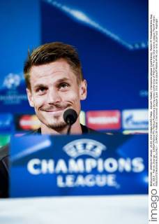 Aktuell Fußball, Champions League Qualifikation, Malmö FF Pressekonferenz Aug. 24, 2015 - Malmö, Sverige - 150824 Malmö FFs Markus Rosenberg during press conference of Malmö FF for the Champions League Playoff match.  - ZUMAb138