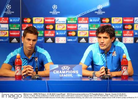 GNK Dinamo press conference PK Pressekonferenz - Zagreb, Croatia 24.08.2015., Zagreb, Croatia - Press conference of GNK Dinamo before qualification Champions League match with KF Skenderbeu. Coach Zoran Mamic and Marko Pjaca  JuricaxGaloic PIXSELL
