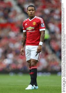 Memphis Depay of Manchester United ManU - Manchester United vs. Newcastle United - Barclay s Premier League - Old Trafford - Manchester - 22 08 2015 Pic Philip Oldham SportImage EDITORIAL USE ONLY. No use with unauthorised audio, video, data, fixture lists, club league logos or live services. Online in-match use limited to 120 images, no video emulation. No use in betting, games or single club league player publications.