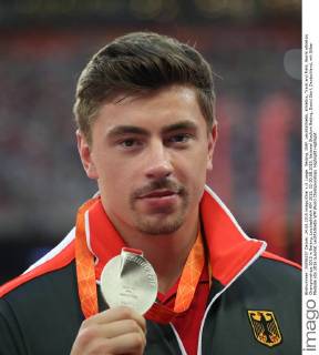 Beijing, IAAF, Leichtathletik, athletics, Track and Field, World athletics Championships 2015 in Beijing, Leichtathletik WM 2015, 22-30.08.2015, National Stadium Beijing, David Storl, Deutschland, mit Silber Medaille