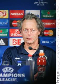 - BRUGGE, BELGIUM: Club s head coach Michel Preud homme pictured during a press conference PK Pressekonferenz of Club Brugge KV, in Brugge, Tuesday 25 August 2015. Tomorrow Belgian first league soccer team Club Brugge will play the return game of the play-offs of the Uefa Champions League competition against British soccer club Manchester United ManU FC. Manchester United won the first leg 3-1. BRUNOxFAHY  x04686847x