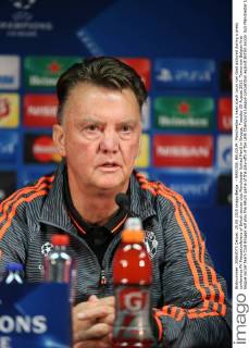 - BRUGGE, BELGIUM: Manchester s head coach Louis van Gaal pictured during a press conference PK Pressekonferenz of British soccer club Manchester United ManU in Brugge, Tuesday 25 August 2015. Tomorrow Belgian first league soccer team Club Brugge will play the return game of the play-offs of the Uefa Champions League competition against British soccer club Manchester United FC. Manchester United won the first leg 3-1. BRUNOxFAHY  x04686943x