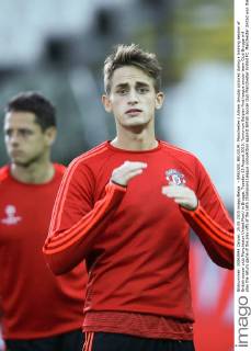 - BRUGGE, BELGIUM: Manchester s Adnan Januzaj pictured during a training session of British soccer club Manchester United ManU in Brugge, Tuesday 25 August 2015. Tomorrow Belgian first league soccer team Club Brugge will play the return game of the play-offs of the Uefa Champions League competition against British soccer club Manchester United FC. Manchester United won the first leg 3-1. BRUNOxFAHY  x04687058x