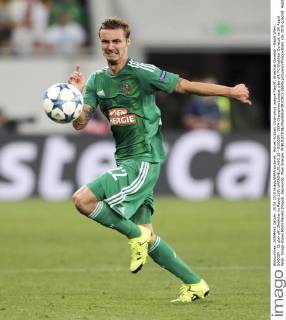 Aktuell Fußball, Champions League Playoff, Shakhtar Donetsk - Rapid Wien SOCCER - CL play off, Shakhtar vs Rapid LVIV,UKRAINE,25.AUG.15 - SOCCER - UEFA Champions League, play off, FC Shakhtar Donetsk vs SK Rapid Wien. Image shows Mario Pavelic (Rapid). Keywords: Wien Energie. GEPAxpictures xPhilippxBrem