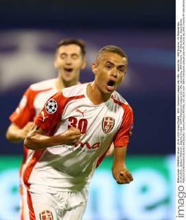 UEFA Champions League play-offs - second leg - GNK Dinamo - KF Skenderbeu 25.08.2015., stadium Maksimir, Zagreb, Croatia - UEFA Champions League play-offs, second leg, GNK Dinamo - KF Skenderbeu. Esquerdinha. SlavkoxMidzor PIXSELL
