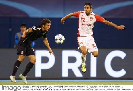UEFA Champions League play-offs - second leg - GNK Dinamo - KF Skenderbeu 25.08.2015., stadium Maksimir, Zagreb, Croatia - UEFA Champions League play-offs, second leg, GNK Dinamo - KF Skenderbeu. Kristi Vangjeli.  SlavkoxMidzor PIXSELL