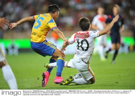 BERNARDO SILVA (asm) - FAUTE - Champions League Quali, AS Monaco vs. Valencia CF - 25 08 2015 FEP Panoramic 