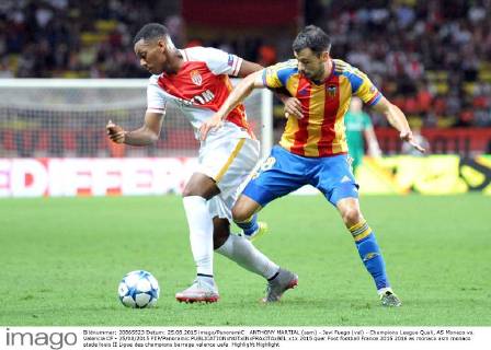 ANTHONY MARTIAL (asm) - Javi Fuego (val) - Champions League Quali, AS Monaco vs. Valencia CF - 25 08 2015 FEP Panoramic 
