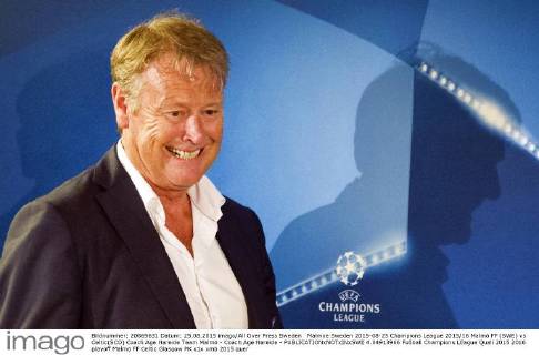 Malmoe Sweden 2015-08-25 Champions League 2015 16 Malmö FF (SWE) vs Celtic(SCO) Coach Age Hareide Team Malmö - Coach Age Hareide - 4.04913966