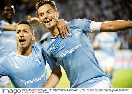 Malmoe Sweden 2015-08-25 Champions League 2015 16 Malmö FF (SWE) vs Celtic(SCO) Markus Rosenberg(SWE) 1-0 -  4.04913782