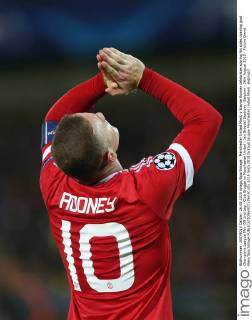 Manchester United ManU s Wayne Rooney celebrates scoring his sides opening goal Champions League Play-Off 2nd Leg - Club Brugge vs Manchester United - Jan Breydel Stadium - Belgium - 26th August 2015 - Picture David Klein Sportimage EDITORIAL USE ONLY. No use with unauthorised audio, video, data, fixture lists, club league logos or live services. Online in-match use limited to 120 images, no video emulation. No use in betting, games or single club league player publications.
