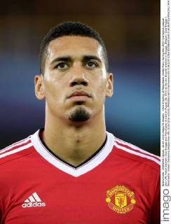 Chris Smalling of Manchester United ManU during the UEFA Champions League play-offs match between Club Brugge and Manchester United on August 26, 2015 at the Jan Breydel stadium in Brugge, Belgium. Club Brugge v Manchester United Champions league play-offs 2015 2016 xVIxVIxIMAGESx xEricxVerhoevenxIVx 4241415