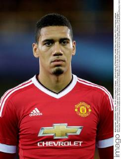 Chris Smalling of Manchester United ManU during the UEFA Champions League play-offs match between Club Brugge and Manchester United on August 26, 2015 at the Jan Breydel stadium in Brugge, Belgium. Club Brugge v Manchester United Champions league play-offs 2015 2016 xVIxVIxIMAGESx xEricxVerhoevenxIVx 4241448