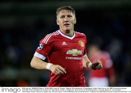 Bastian Schweinsteiger of Manchester United ManU during the UEFA Champions League play-offs match between Club Brugge and Manchester United on August 26, 2015 at the Jan Breydel stadium in Brugge, Belgium. Club Brugge v Manchester United Champions league play-offs 2015 2016 xVIxVIxIMAGESx xEricxVerhoevenxIVx 4242674