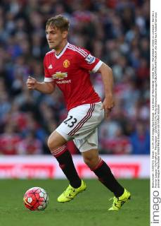 Luke Shaw of Manchester United ManU - Manchester United vs Liverpool - Barclay s Premier League - Old Trafford - Manchester - 12 09 2015 Pic Philip Oldham SportImage EDITORIAL USE ONLY. No use with unauthorised audio, video, data, fixture lists, club league logos or live services. Online in-match use limited to 120 images, no video emulation. No use in betting, games or single club league player publications.