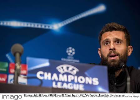Sept. 14, 2015 - Paris, Frankreich - Thiago Motta - Champions League, Pressekonferenz Paris Saint Germain PSG  - ZUMAb138