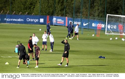 Sept. 14, 2015 - Paris, Frankreich - PSG, Zlatan Ibrahimovic - Champions League, Training Paris Saint Germain PSG  - ZUMAb138