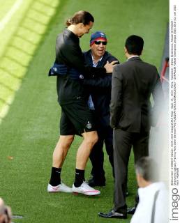 Sept. 14, 2015 - Paris, Frankreich - Zlatan Ibrahimovic, Nasser Al-Khelaifi - Champions League, Training Paris Saint Germain PSG  - ZUMAb138