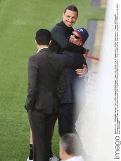 Sept. 14, 2015 - Paris, Frankreich - Zlatan Ibrahimovic, Nasser Al-Khelaifi - Champions League, Training Paris Saint Germain PSG  - ZUMAb138