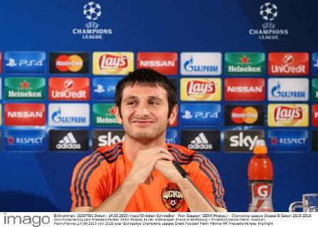 Alan Dzagoev (ZSKA Moskau) - Champions League Gruppe B Saison 2015-2016 Abschlusstraining und Pressekonferenz ZSKA Moskau in der Volkswagen Arena in Wolfsburg - Einzelbild,Deutschland, Fussball, Mann,Männer,14.09.2015