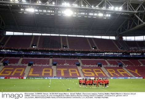 Aktuell Fußball, Champions League, Training Atletico Madrid Madrid in Istanbul Aktuell Fußball, Champions League, PK und Training Atletico Madrid Atletico Madrid training session in Istanbul. In this picture, general view of the stadium. xBEATRIZxGUZMANx 