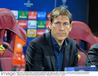 Sept. 15, 2015 - Rome, Italy - As Rome coach Rudi Garcia met journalists at Trigoria in Rome before their match of the Champions League against Barcellona FC, on September 15, 2015. AS Rome press conference PK Pressekonferenz  - ZUMAn230