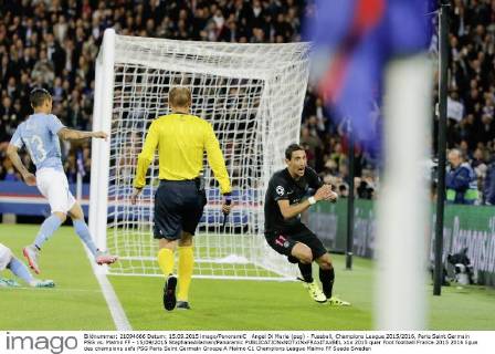 Angel Di Maria (psg) - Fussball, Champions League 2015 2016, Paris Saint Germain PSG vs. Malmö FF - 15 09 2015 StephaneAllaman Panoramic 