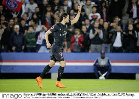 EDINSON CAVANI (psg) FOOTBALL : Paris St Germain vs Malmö FF - UEFA Champions League 2015 2016 - 15 09 2015 StephaneAllaman Panoramic 