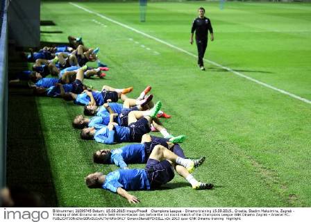 Champions League - Dinamo training 15.09.2015., Croatia, Stadim Maksimiru, Zagreb - Training of GNK Dinamo on extra field Hitrec-Kacian day before the 1st round match of the Champions League GNK Dinamo Zagreb - Arsenal FC.  GoranxStanzl PIXSELL