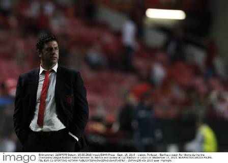 Sept. 15, 2015 - Lisbon, Portugal - Benfica s coach Rui Vitoria during the Champions League football match between SL Benfica and Astana at Luz Stadium in Lisbon on September 15, 2015. NURPHOTO CARLOS PALMA. FBL-EUR-C1-SPORTING-ASTANA  - ZUMAn230
