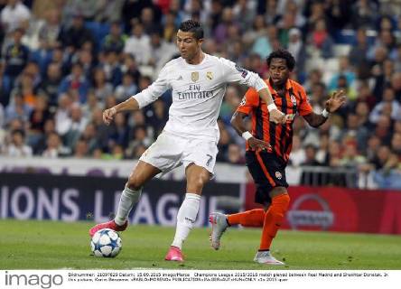 Champions League 2015 2016 match played between Real Madrid and Shakhtar Donetsk. In this picture, Karim Benzema. xPABLOxMORENOx