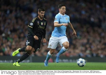 Samir Nasri of Manchester City - Manchester City vs Juventus - UEFA Champions League - Etihad Stadium - Manchester - 15 09 2015 Pic Philip Oldham SportImage EDITORIAL USE ONLY. No use with unauthorised audio, video, data, fixture lists, club league logos or live services. Online in-match use limited to 120 images, no video emulation. No use in betting, games or single club league player publications.