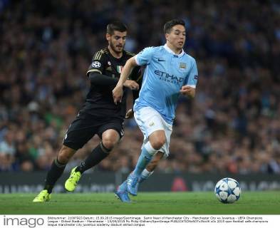Samir Nasri of Manchester City - Manchester City vs Juventus - UEFA Champions League - Etihad Stadium - Manchester - 15 09 2015 Pic Philip Oldham SportImage EDITORIAL USE ONLY. No use with unauthorised audio, video, data, fixture lists, club league logos or live services. Online in-match use limited to 120 images, no video emulation. No use in betting, games or single club league player publications.