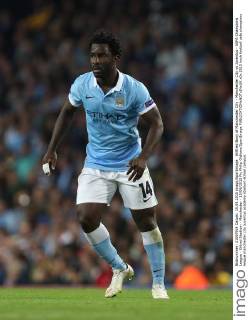 Wilfried Bony of Manchester City - Manchester City vs Juventus - UEFA Champions League - Etihad Stadium - Manchester - 15 09 2015 Pic Philip Oldham SportImage EDITORIAL USE ONLY. No use with unauthorised audio, video, data, fixture lists, club league logos or live services. Online in-match use limited to 120 images, no video emulation. No use in betting, games or single club league player publications.