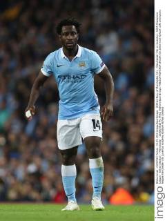 Wilfried Bony of Manchester City - Manchester City vs Juventus - UEFA Champions League - Etihad Stadium - Manchester - 15 09 2015 Pic Philip Oldham SportImage EDITORIAL USE ONLY. No use with unauthorised audio, video, data, fixture lists, club league logos or live services. Online in-match use limited to 120 images, no video emulation. No use in betting, games or single club league player publications.
