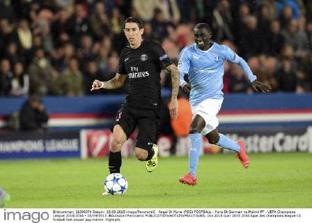 Angel Di Maria (PSG) FOOTBALL : Paris St Germain vs Malmö FF - UEFA Champions League 2015 2016 - 15 09 2015 JBAutissier Panoramic 