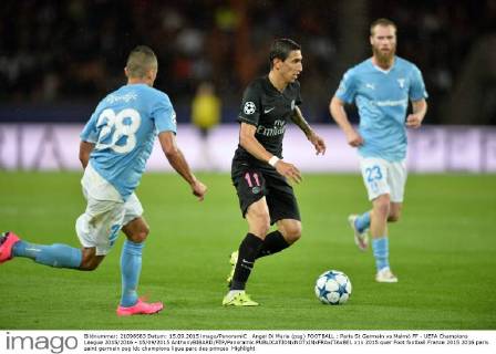 Angel Di Maria (psg) FOOTBALL : Paris St Germain vs Malmö FF - UEFA Champions League 2015 2016 - 15 09 2015 AnthonyBIBARD FEP Panoramic 
