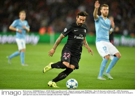 Ezequiel Lavezzi (psg) FOOTBALL : Paris St Germain vs Malmö FF - UEFA Champions League 2015 2016 - 15 09 2015 AnthonyBIBARD FEP Panoramic 