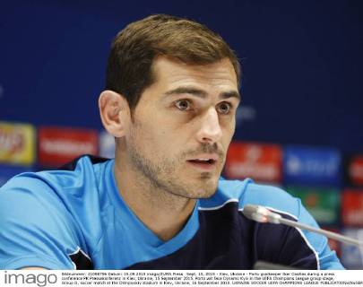Sept. 15, 2015 - Kiev, Ukraine - Porto goalkeeper Iker Casillas during a press conference PK Pressekonferenz in Kiev, Ukraine, 15 September 2015. Porto will face Dynamo Kyiv in the UEFA Champions League group stage, Group G, soccer match at the Olimpiyskiy stadium in Kiev, Ukraine, 16 September 2015. UKRAINE SOCCER UEFA CHAMPIONS LEAGUE - ZUMAg194